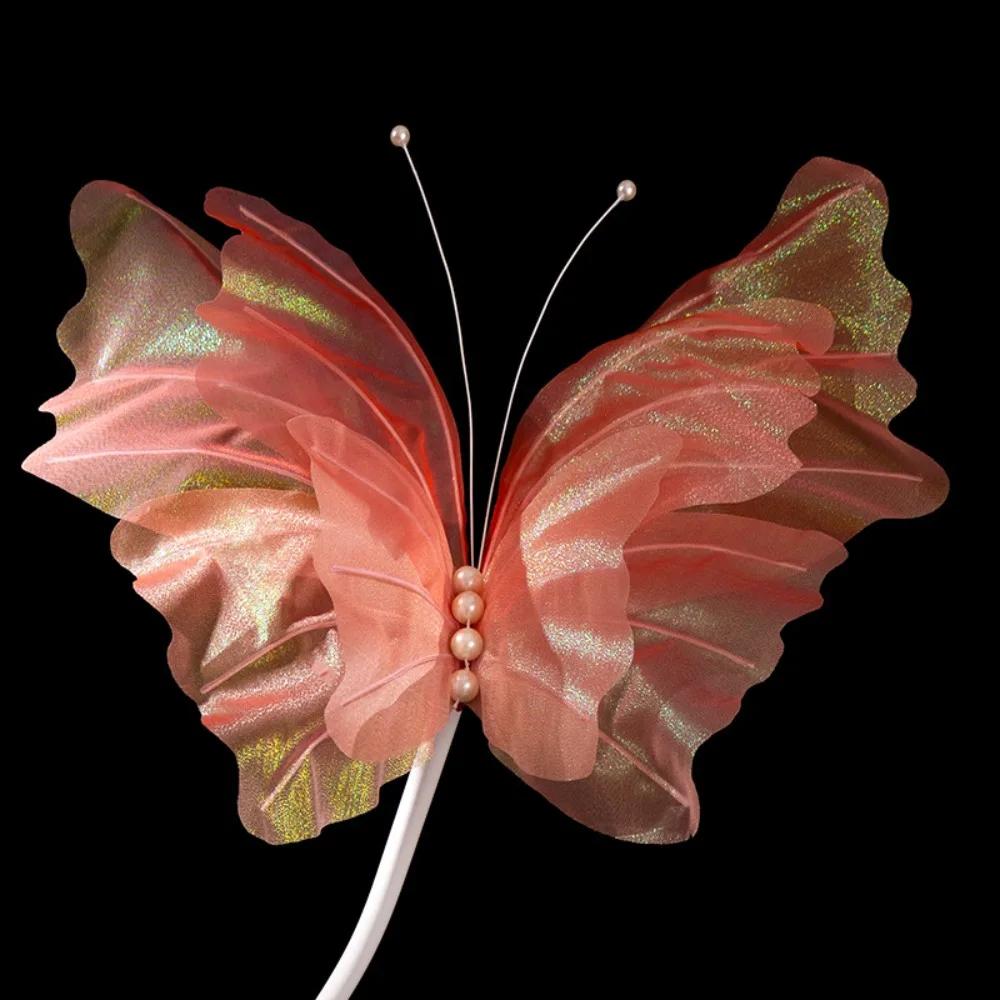 50cm Artificial Butterfly Giant Gauze Silk Yarn Fake Butterfly Outdoor Holiday Decoration Display Three-dimensional Butterfly
