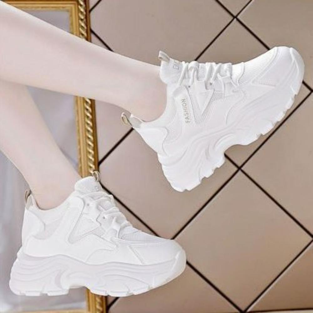 Summer Trendy Women's Platform Mesh Dad Shoes  Lightweight Breathable Elevated Casual Athletic Footwear for Stylish Outfits