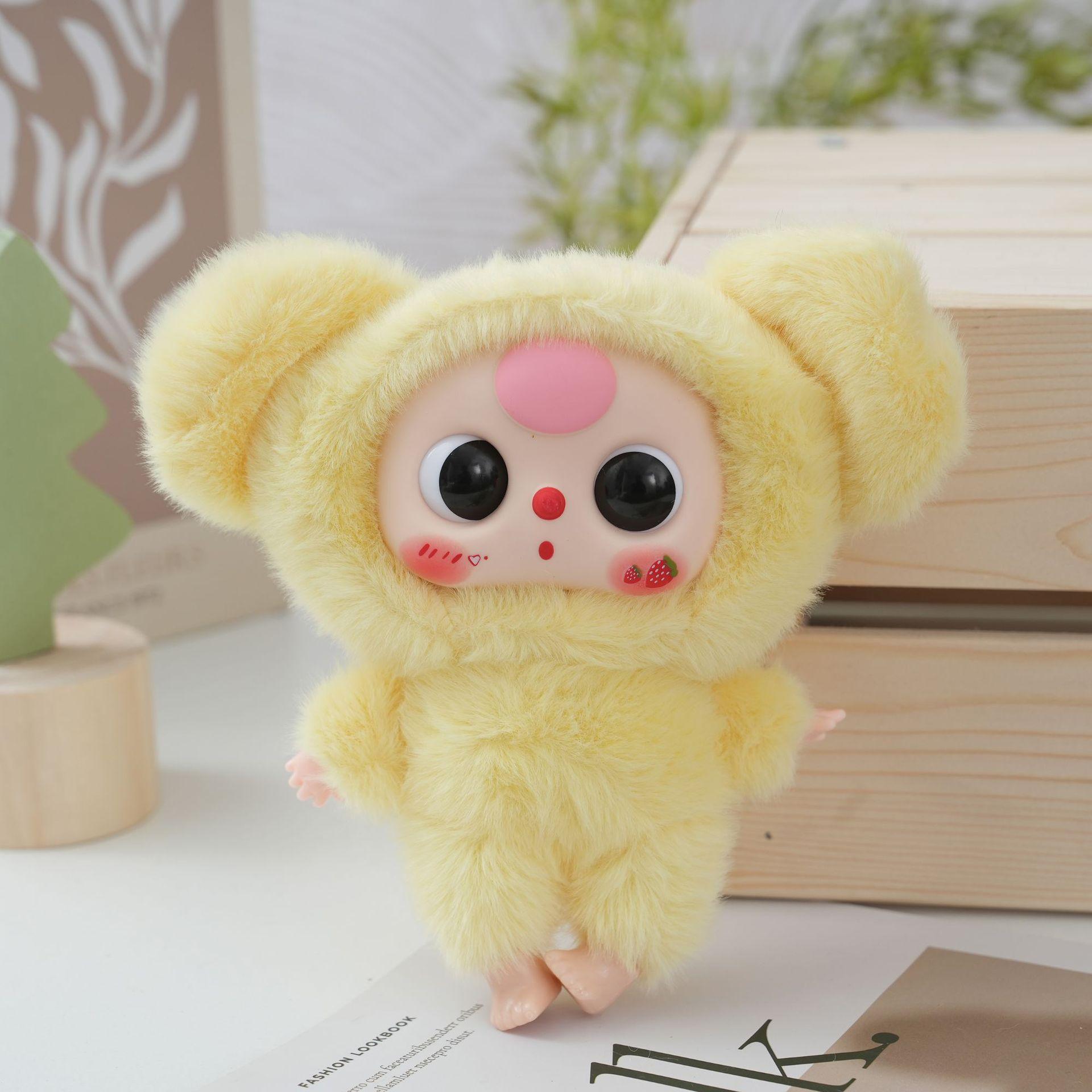 

Cartoon Vinyl Doll Animal Little Rabbit Plush Toy Pendant Cute Children s Gift жовтий
