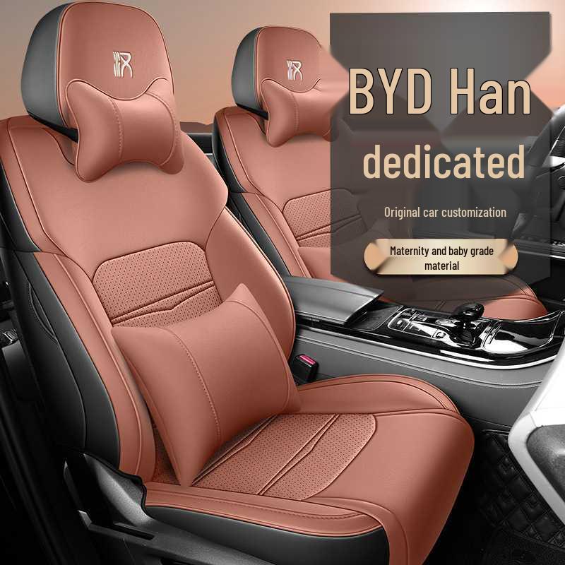 BYD Han 5-Seater Leather Car Seat Cushion - All-Season Universal Cover, 25 Models Available