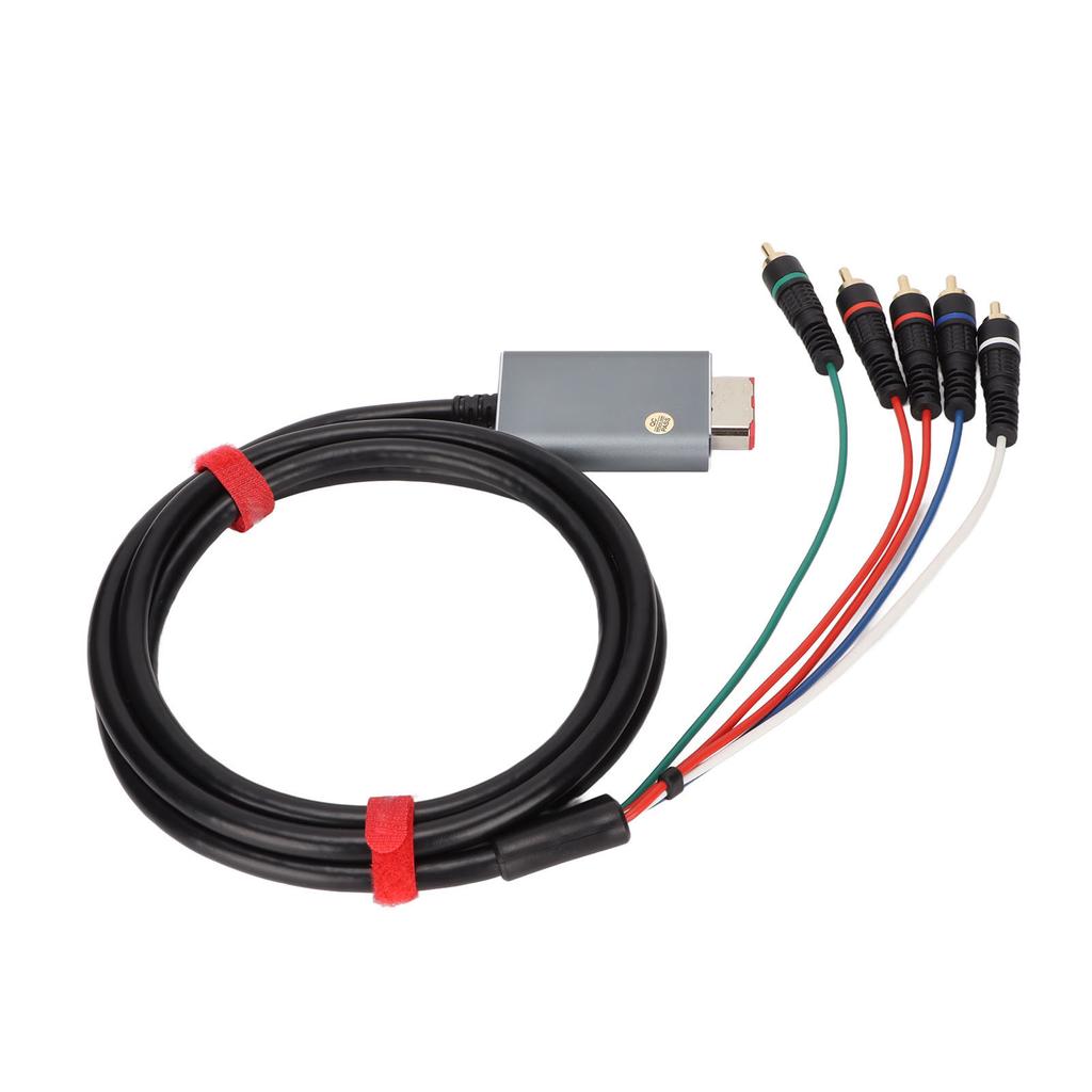 Component Cable 1.8m 5.9ft Double Shielded Plug and Play Digital AV Output Component 5RCA YPbPr Cable for GameCube
