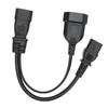 IEC320 C14 to IEC320 C13 and  Power Cord Professional Y Splitter Power Plug Cord 12.6in 10A