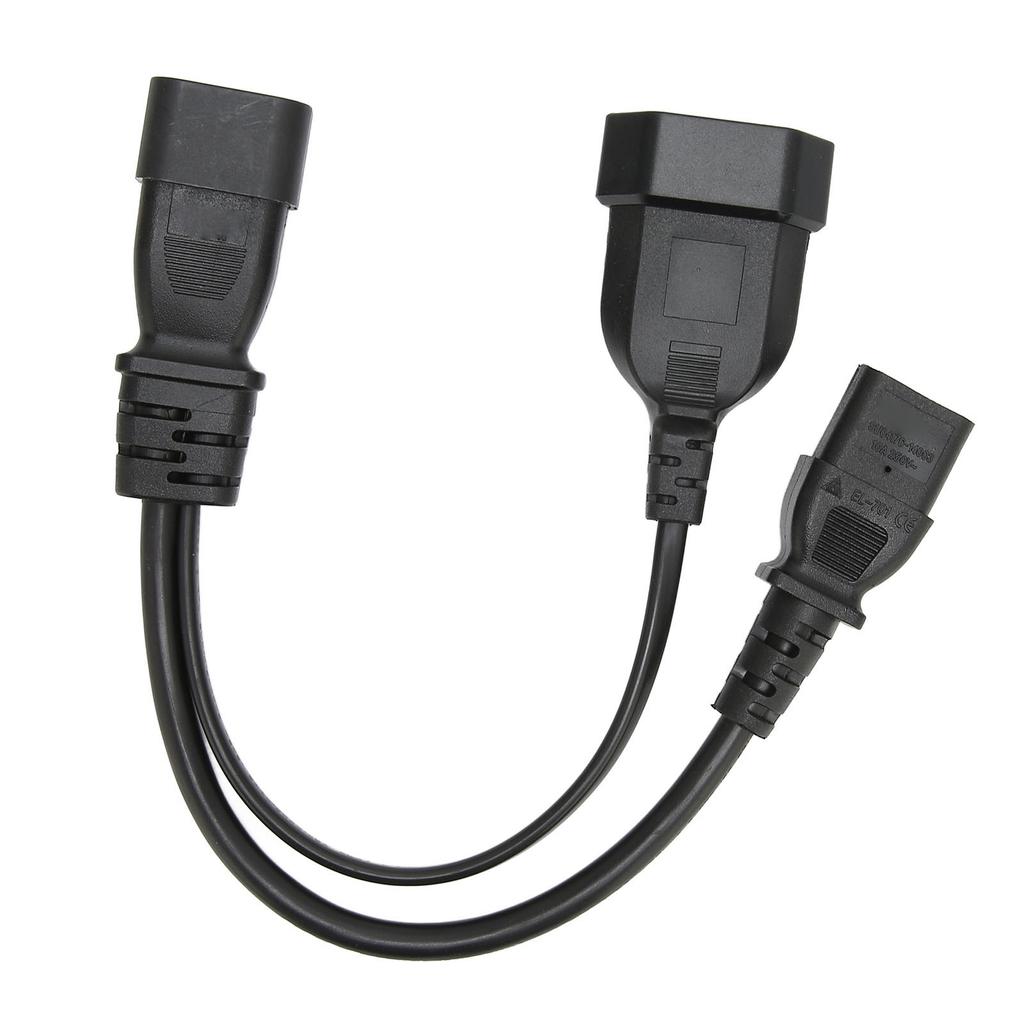 IEC320 C14 to IEC320 C13 and  Power Cord Professional Y Splitter Power Plug Cord 12.6in 10A