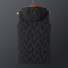 Heren Grote Maat Gewatteerd Vest met Capuchon, Halflang
