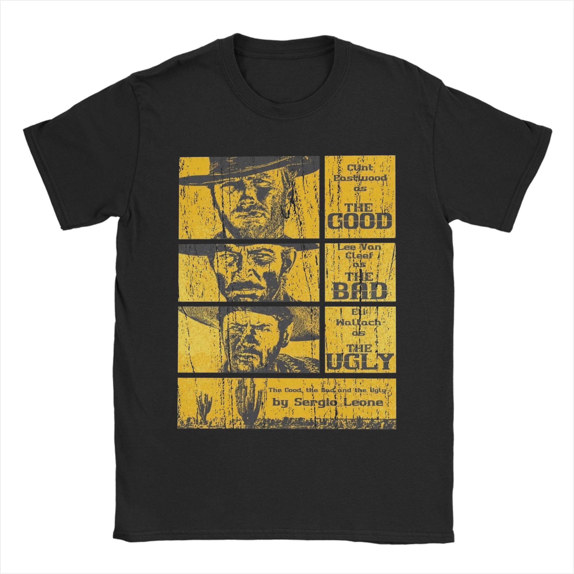 2026 New Edition Good Guy Bad Guy Ugly Guy Moviethemed Highquality Comfortable Casual Printed Mens Tshirt S