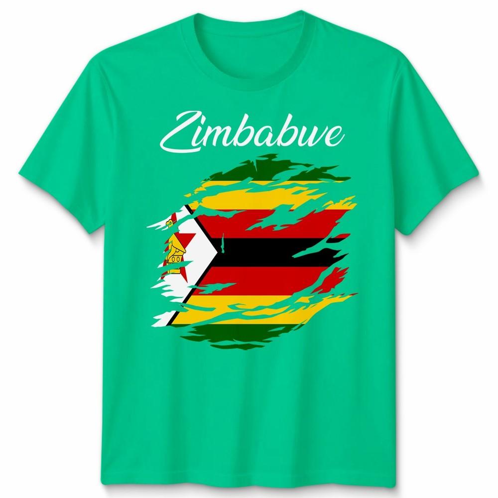 Zimbabwe Flag Unisex T Shirt Country Nationality Support Sports Pride Tee S