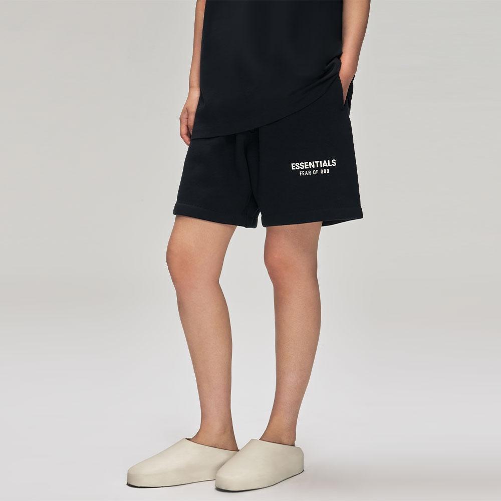 Fear of God Essentials Classic Fleece Sweatshort 'Jet Black' Men's 160SP252000F