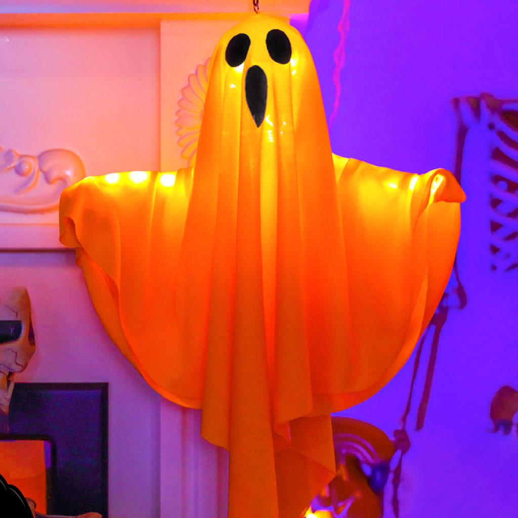 Halloween LED Ghost Lights Decorations Adjustable Hanging Spooky Decor for Halloween Party Home Outdoor Decoration