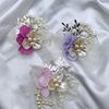 1Pc Pearl Sweet Simulation Wedding Decorations Wrist Corsage High-end Feel Petal Plastic Mesh