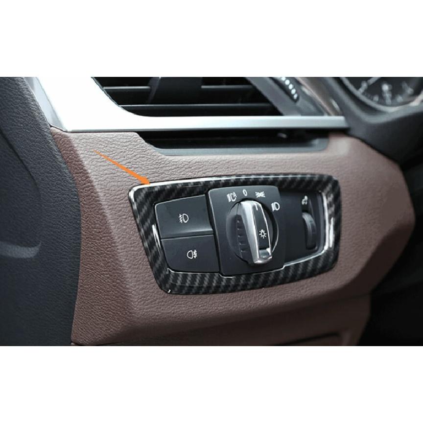 Fit For BMW X1 F48 2016-2022 ABS Carbon Fiber Function Control Button Frame Trim