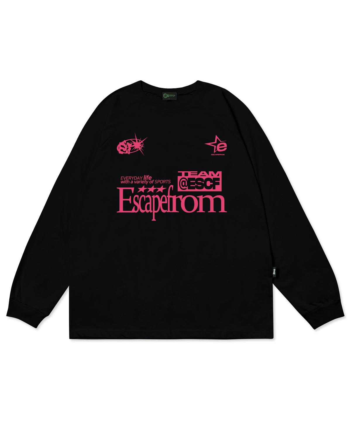 Escape From Pink Escf Sports Print Long Sleeve All Black M