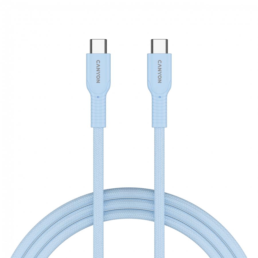 CANYON Kabel OnWire 60CL C-C 60W  w oplocie 1m Niebieski