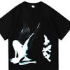 2026 Sommer Mode Trendiges T-Shirt Abstrakt Engel Bedrucktes T-Shirt - Modisches Lässiges Bedrucktes Locker geschnittenes T-Shirt für Damen und Herren Vintage Oberteil
