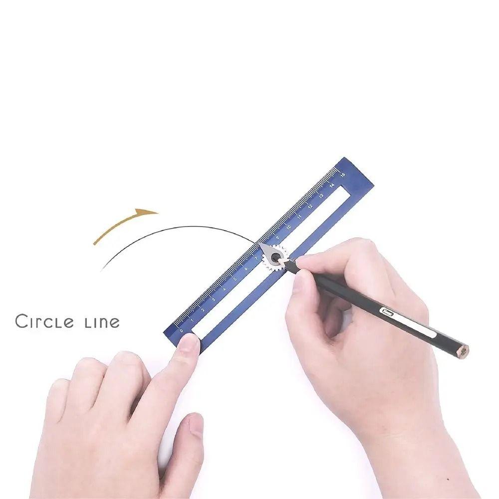 Multi-function Compass Ruler 2 in 1 DIY Circle Tool Professional Geometric Ruler  School Office