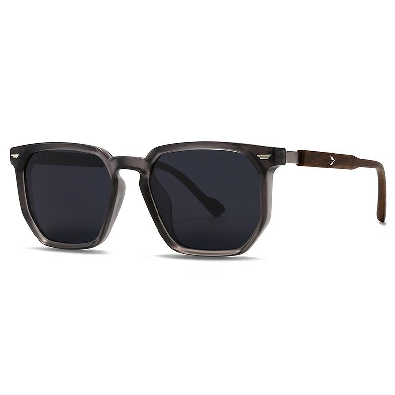 JYL TS Sunglasses Unisex UV Protection Square Frame Edge Cut Fashion 10073 A-12837 boysenberry