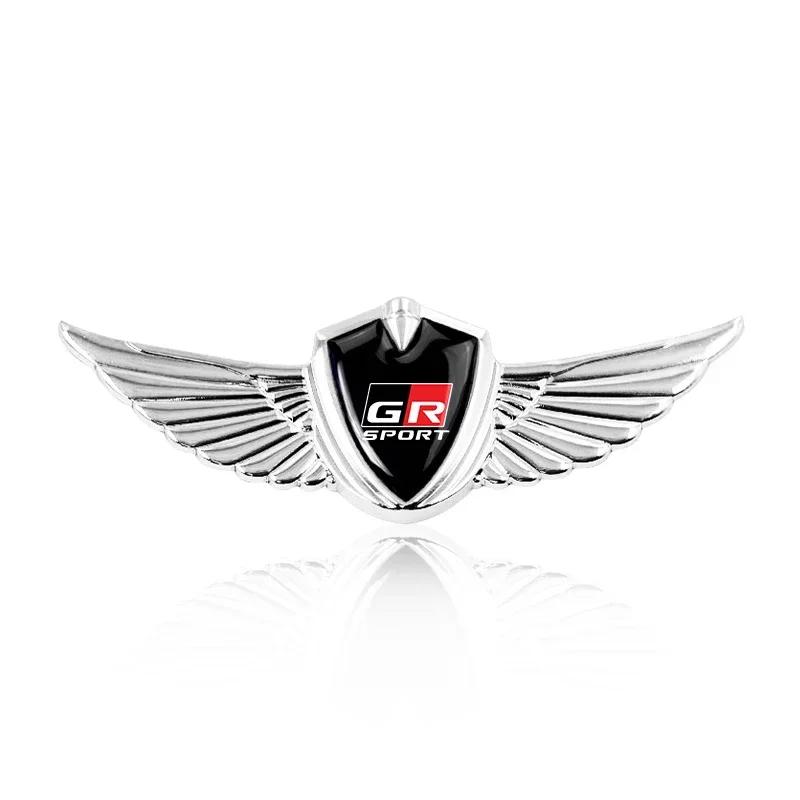 

1pcs New Car Badge Metal Wings Body Decoration Sticker Car Goods For Toyota GR Sport RZ RC RS Prius Camry Gazoo Racing RAV4