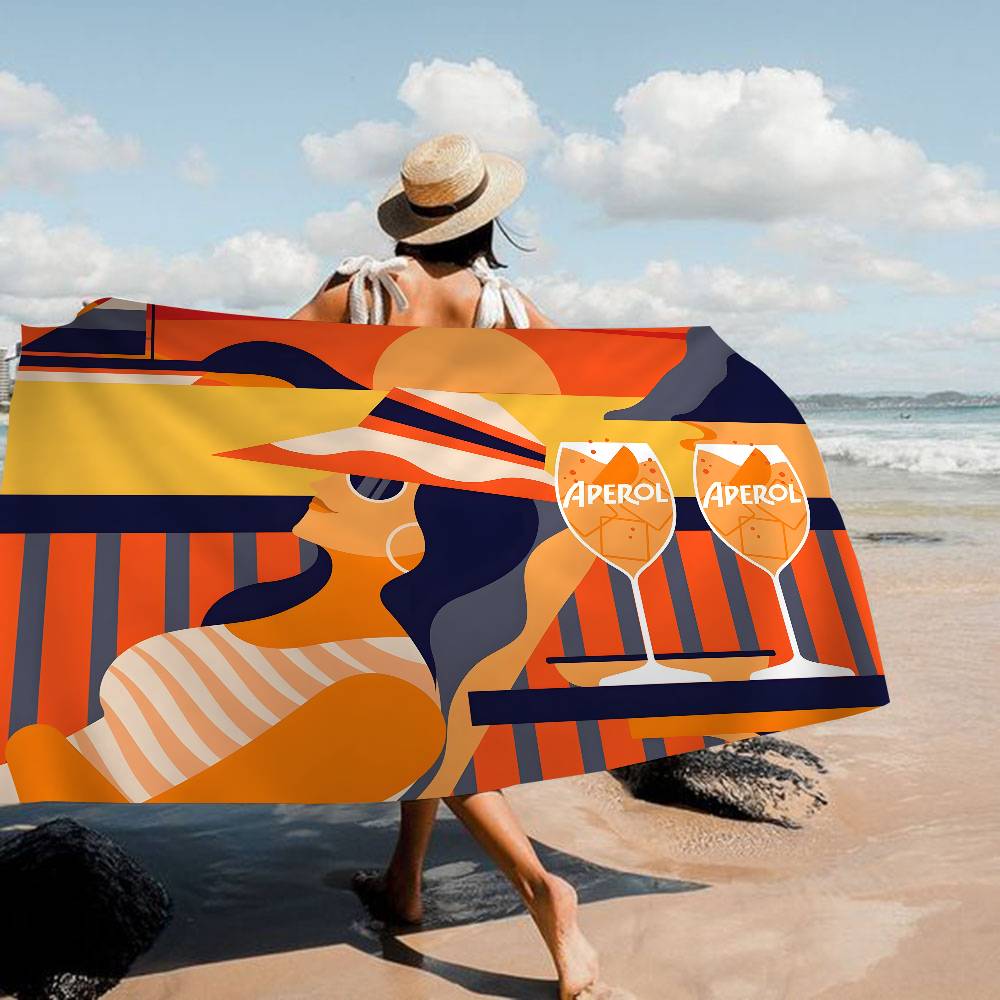 Marca piccola Moda A-Aperol S-Spritz Anime Telo da Spiaggia per Nuoto Asciugamano Morbido per il Viso Regali per Bambini per Bambini Viaggio Campeggio Palestra