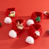 Weihnachts-Haustierschal- und Hut-Set mit Cartoon-Rentier für kleine Hunde und Katzen