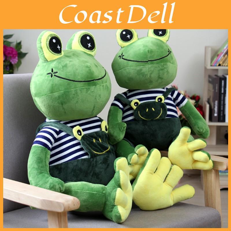 Cute Plush Frog Toy With Shoulder Strap For Kids' Sleeping Companion