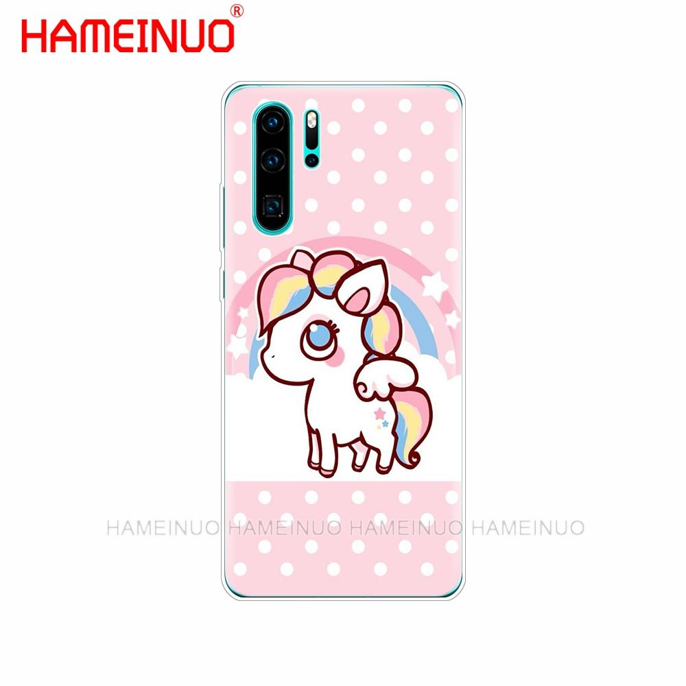 Silicon Phone Cover Case for Huawei P30 PRO LITE P SMART 2019 Plus P Smart Z P20 Lite 2019 Rainbow Lovely Unicorn