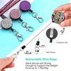 Bling Crystal Retractable Badge Reel Necklace Strap ID Card Holder Hospital Student