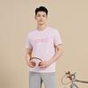 Skechers Sport Alliance Series Printed Versatile Casual Comfortable Short Sleeve T-Shirt Unisex Tops Gray Pink L224U182-01NX