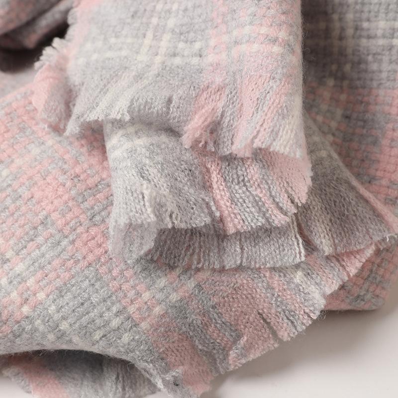 Scarf for Women Winter Warm Thicken Shawls and Wraps Long Blanket Knitted Scarf with Tassel Wool Pashmina