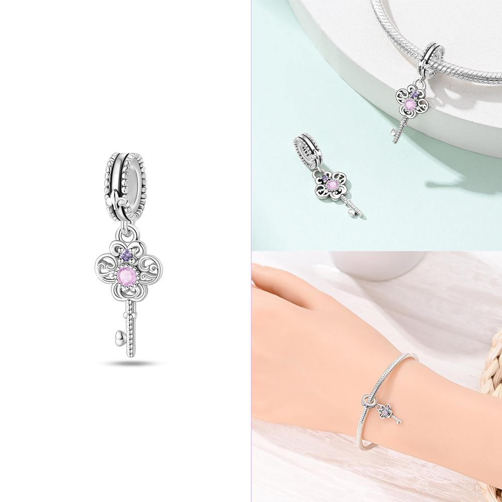 Copper Heart Shaped Guardian Color Romantic Retro Butterfly Charms Beads Fit 3Mm Original Bracelets Diy Jewelry Gift