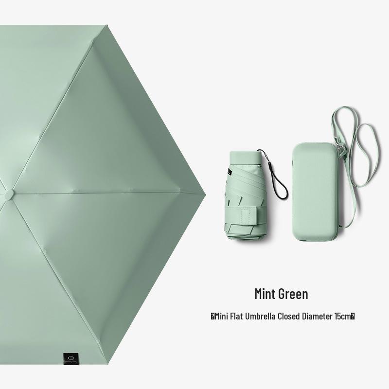 Women's Compact UV-Defender: Portable Mini Umbrella for Sun and Rain