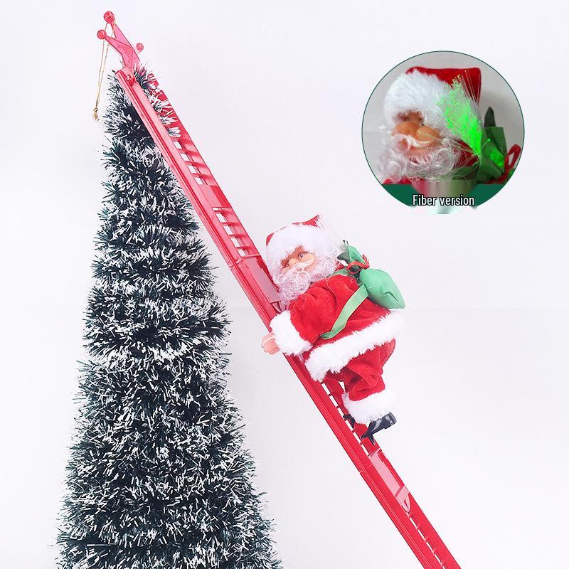 Electric Climbing Ladder Santa Claus Toy for Kids' Christmas Decoration