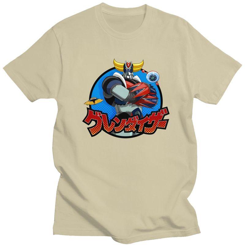 Custom Mens UFO Robot Grendizer T Shirt ShortSleeve Cotton Tshirts Classic Tshirt Leisure Goldorak Tees Slim Fit Clothing