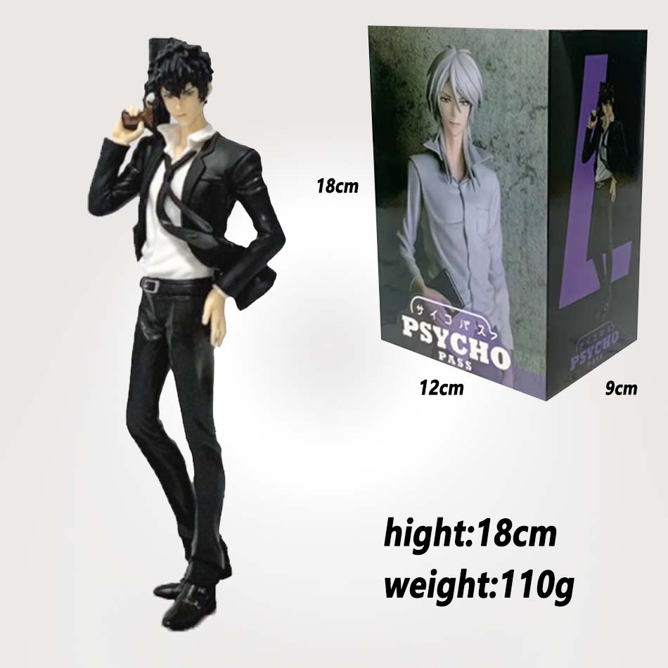 New Psycho Pass 18Cm Makishima Shougo Kougami Shinya Anime Pvc Model Figure Cool Man Desktop Periphery Oranment Doll