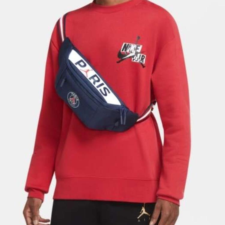 Jordan Paris Logo Casual Sports Crossbody Waist Bag Unisex bags Navy-Blue JD2123009GS-001