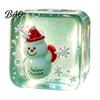 Stress Relief Cube Toy for Halloween Christmas, Anxiety Reduction Ice Squeeze Toy, Slow Rising Clear Sensory Holiday Gift Elastic TPR