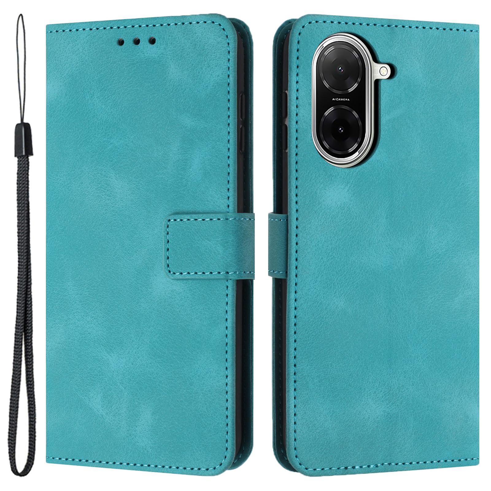 

For Xiaomi Redmi A5 4G (171.7mm) Case Solid Color Leather Wallet Protective Phone Cover Green