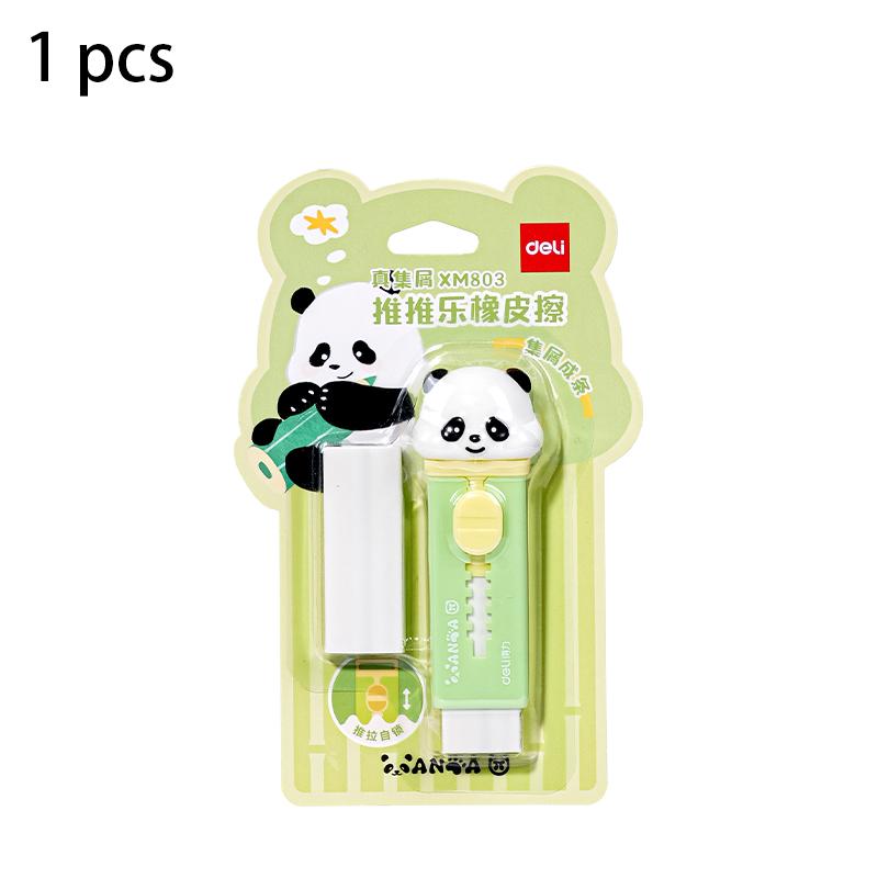 

Deli 1pcs Cute Panda Mechanical/Wooden Pencils Eraser Rubber School&Office&Art Supplies Writing Drawing Erasers Stationery Gift