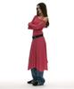 Partimento Woman Jacquard Tie-Neck Midi Dress_Pink