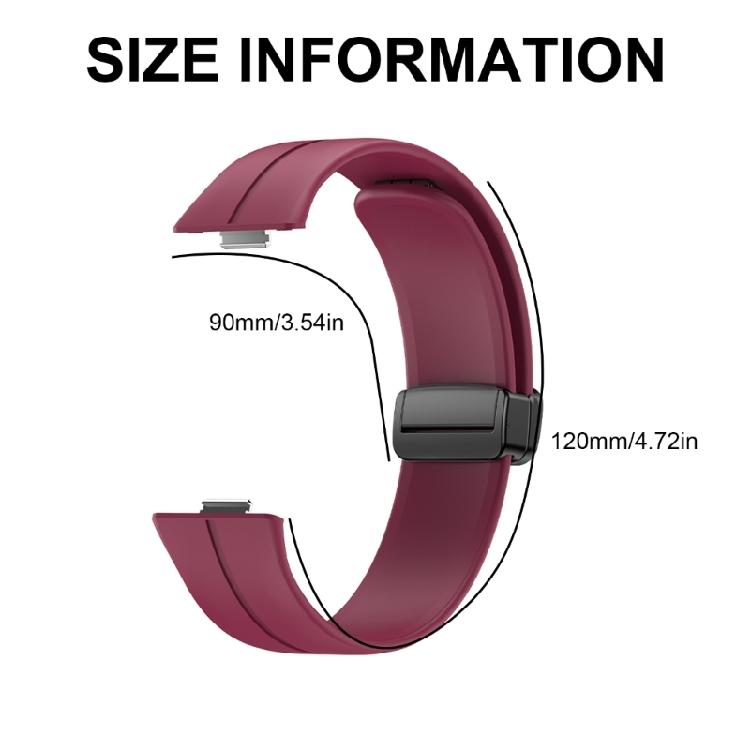 Versatile Silicone Watch Strap with Magnet Stylish Magnetic Silicone Band Sweat Resistant Watch Band for Watch Fit3