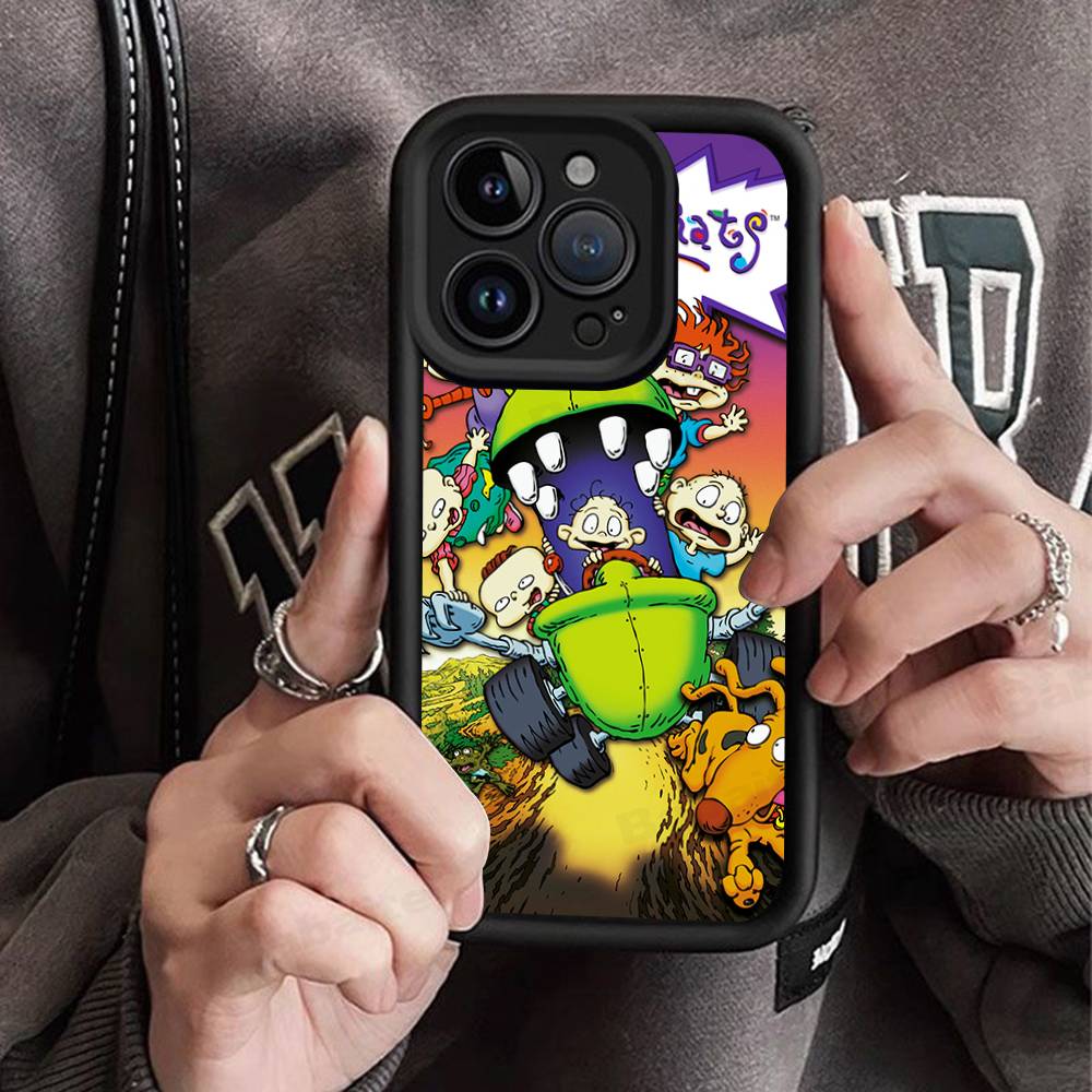 

Детская анимация R-Rugrats Чехол для телефона для iPhone 17 16 15 14 13 12 11 Pro Max Plus Силиконовый ударопрочный чехол iPhone 16 pro