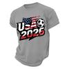 T-shirt da Uomo a Maniche Corte Girocollo Grafica Calcio USA 2026 Casual Vestibilità Larga Top per l'Uso Quotidiano