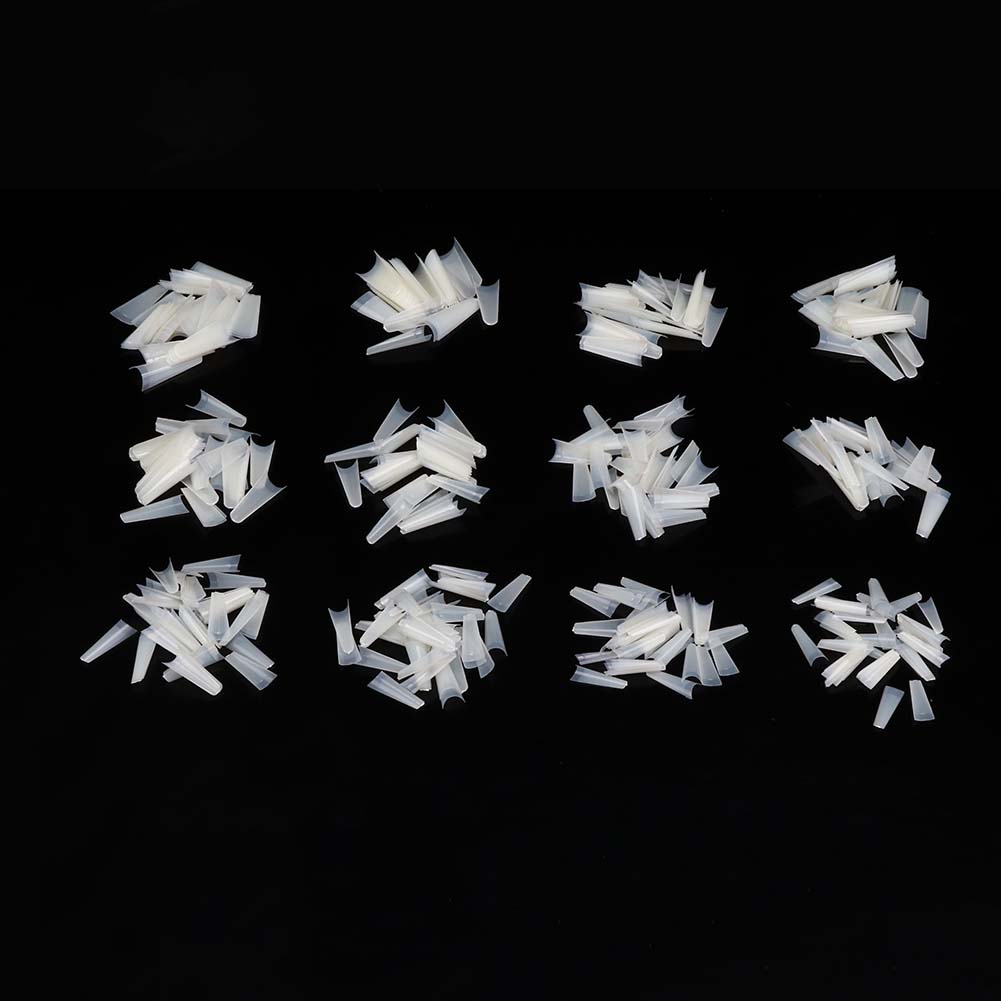 504pcs Professional Nail Art Tip Practice False Fake Nail Patch DIY Manicure ToolNatural