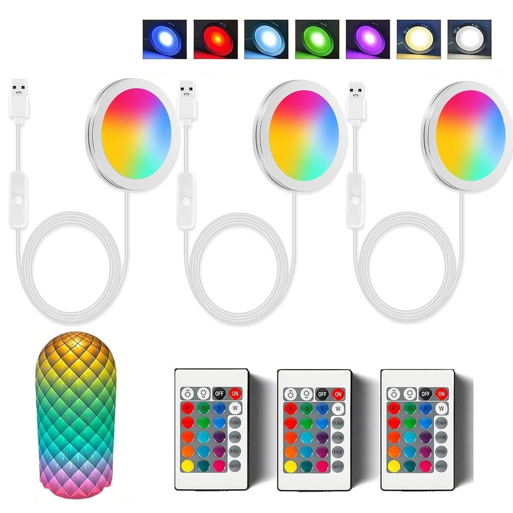 LED-Lampen-Kit 001 für Bambu Lab H2D/X1/P1P/A1 Mehrfarbig Fernbedienung RGB, für Anycubic Makeronline 3D-Drucker Licht DIY-Hardware Modellteile USB