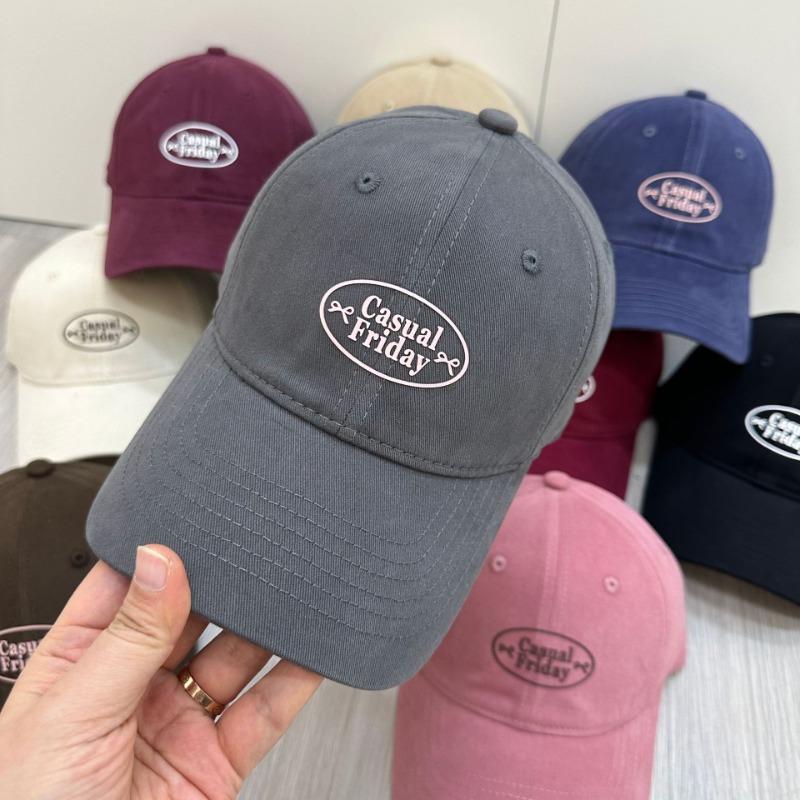 Letter hat women's new high-quality wide-brimmed baseball cap trendy brand polished street cap couple