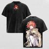 Hot Anime Mushoku Tensei Roxy Graphic Tee Men Women Loose Clothing Washed Cotton Tshirt Casual T-shirt Harajuku Vintage T Shirt