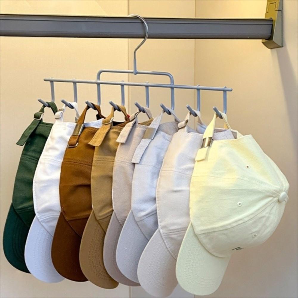 Multi-Function Hats Display Rack 8 Hats Capacity Baseball Cap Organizer  Closet Organization