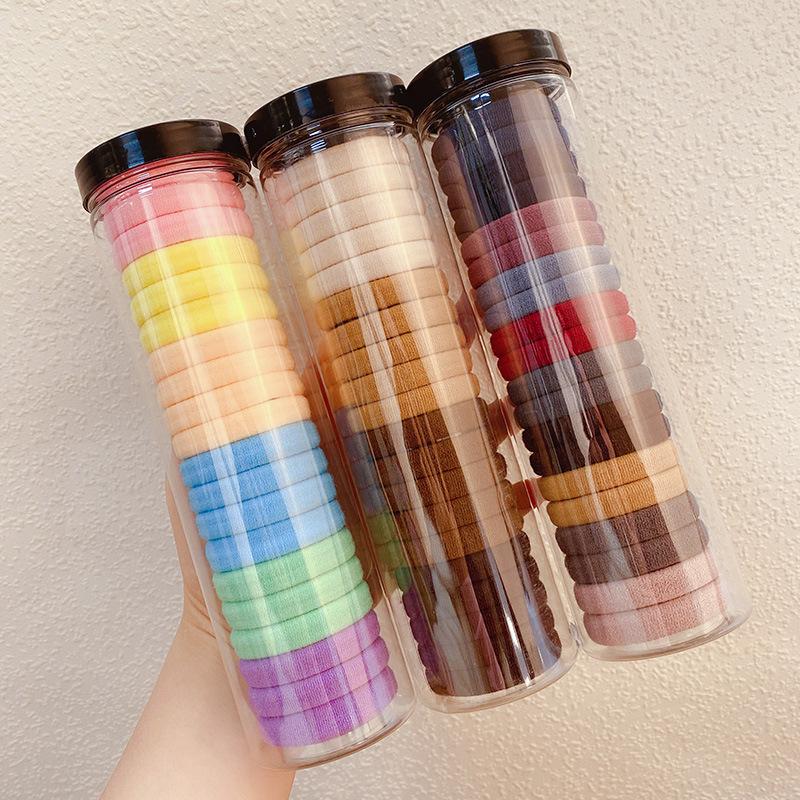 20 STK Mote Kvinner Enkle Basiske Elastiske Hårbånd Strikker Scrunchie Hestehaleholder Gummistrikk Pannebånd Jenter Hårtilbehør