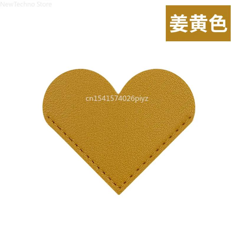 Bookmarker for books Creative PU Leather Love Heart Reading Book mark Book Page Marker Stationery Supplies Student Bookmark Gift