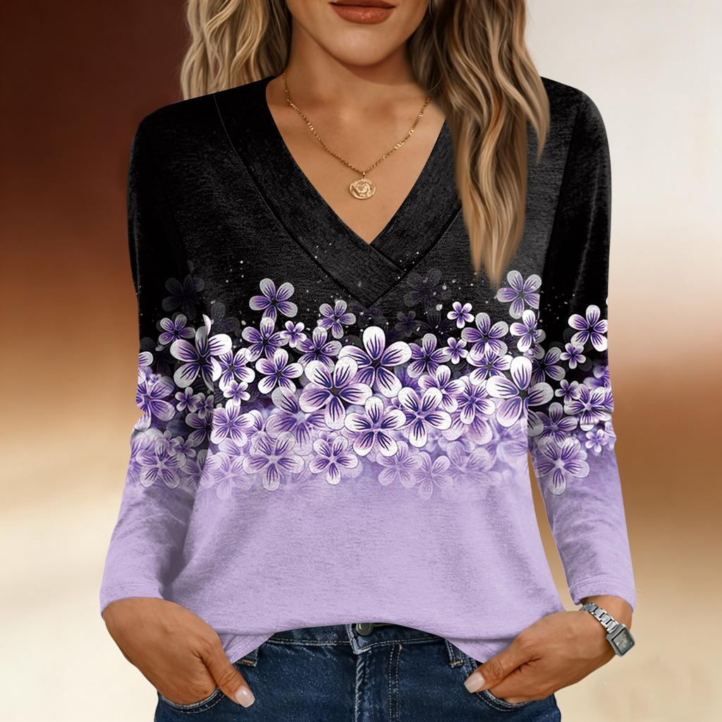 Langarmshirts für Damen, niedlicher Aufdruck, Grafik-T-Shirts, Blusen, lässig, Übergröße, Basic-Tops, Pullover