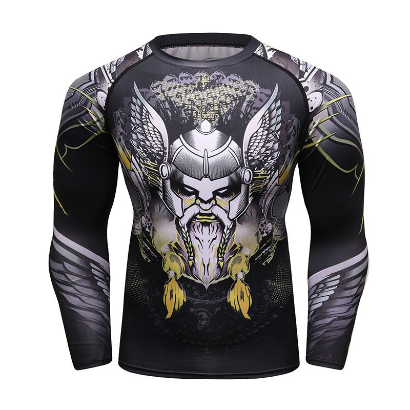 Cody Lundin Sport Fitness Shirt Polyester Spandex Bjj Rash Guard No Gi MMA Jiu Jitsu Fighting Grappling Compression T Shirt