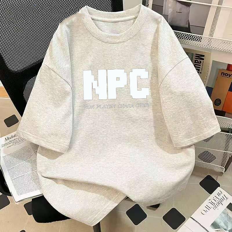 AmericanStyle Npc Printed Pure Cotton ShortSleeved TShirt Loose And Casual Summer Couple Wear For Unisex And Unisex